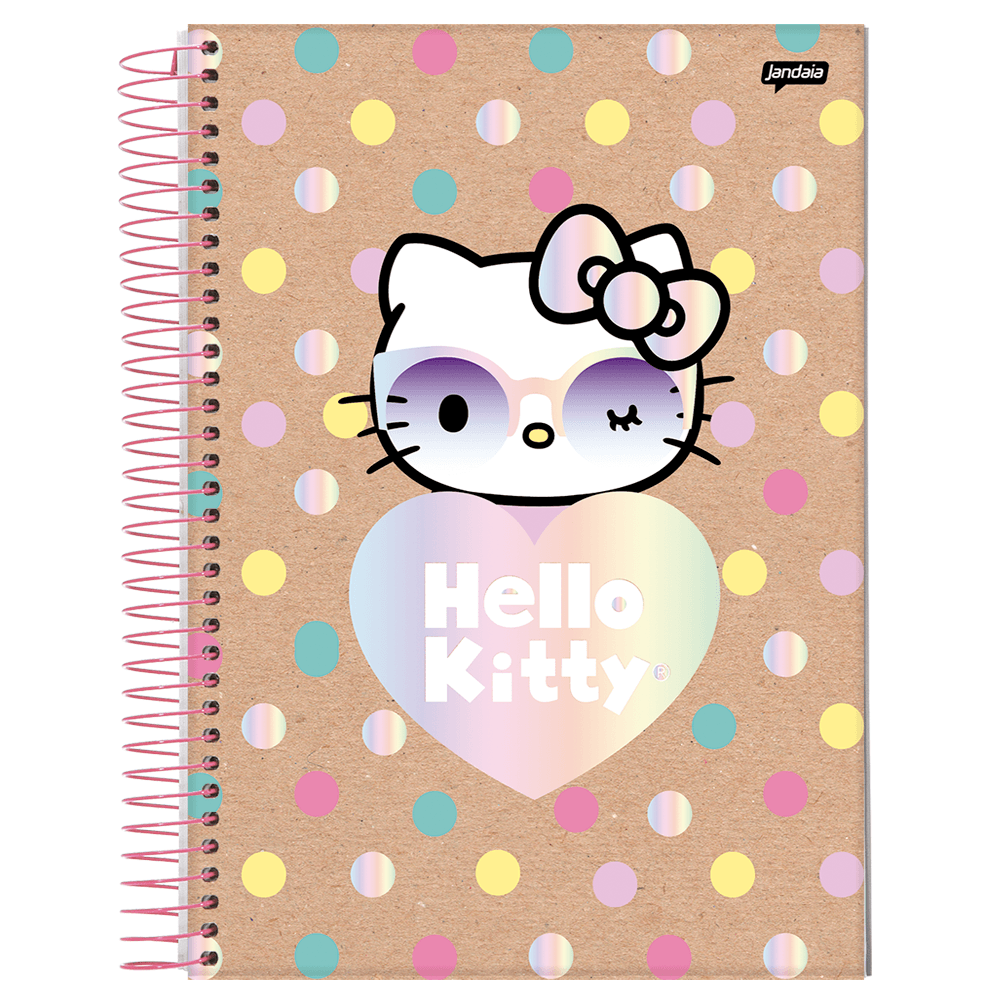 Caderno Universitario 1x1 80 Fls C.D. Jandaia - Hello Kitty Kraft 6